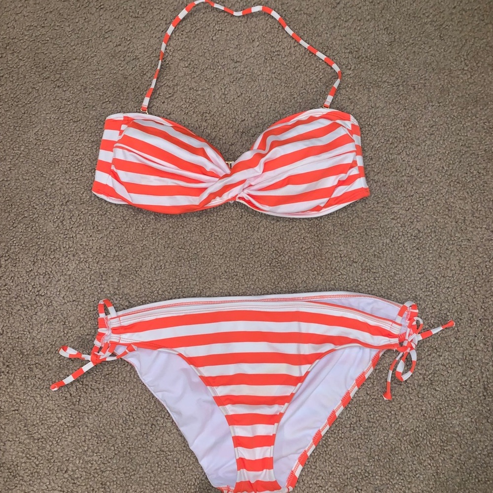 Mossimo striped two piece swim suit